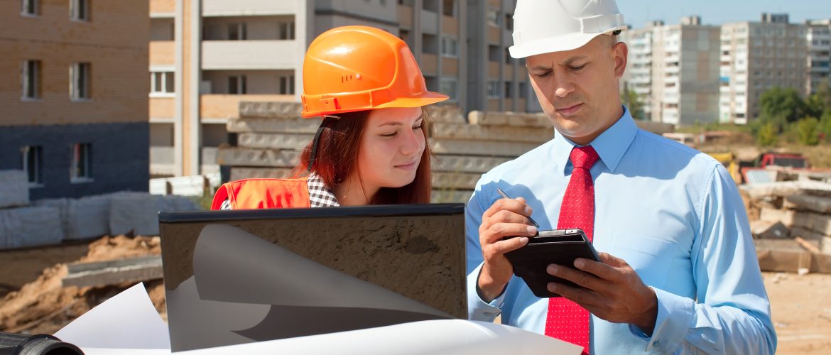 Architects at construction site