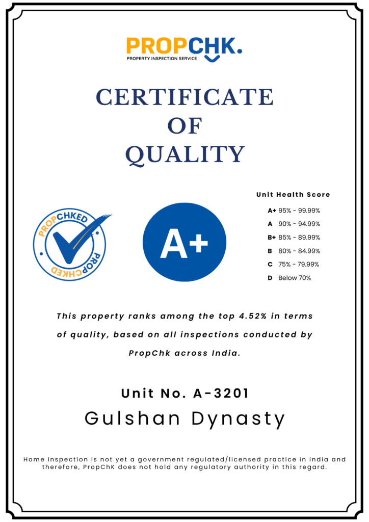 CERTIFICATE OF QUALITY Gulshan Dynasty