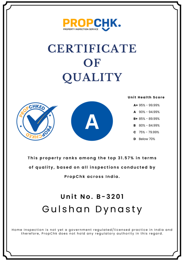 CERTIFICATE OF QUALITY Gulshan Dynasty