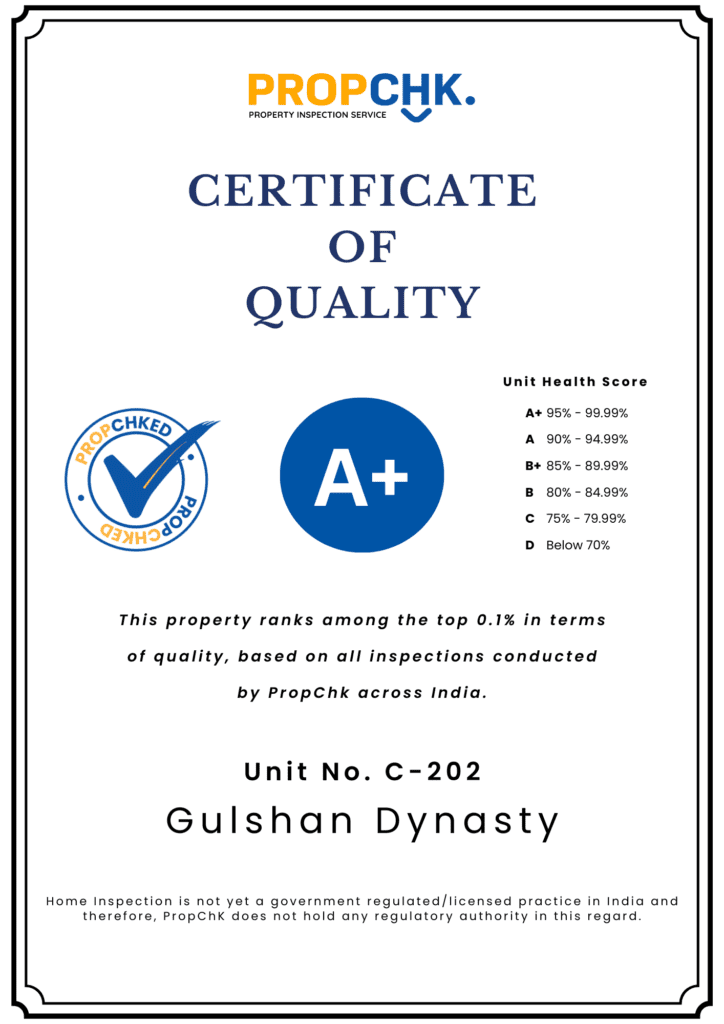 CERTIFICATE OF QUALITY Gulshan Dynasty