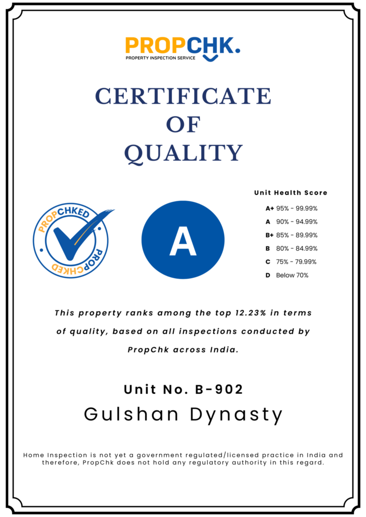 CERTIFICATE OF QUALITY Gulshan Dynasty